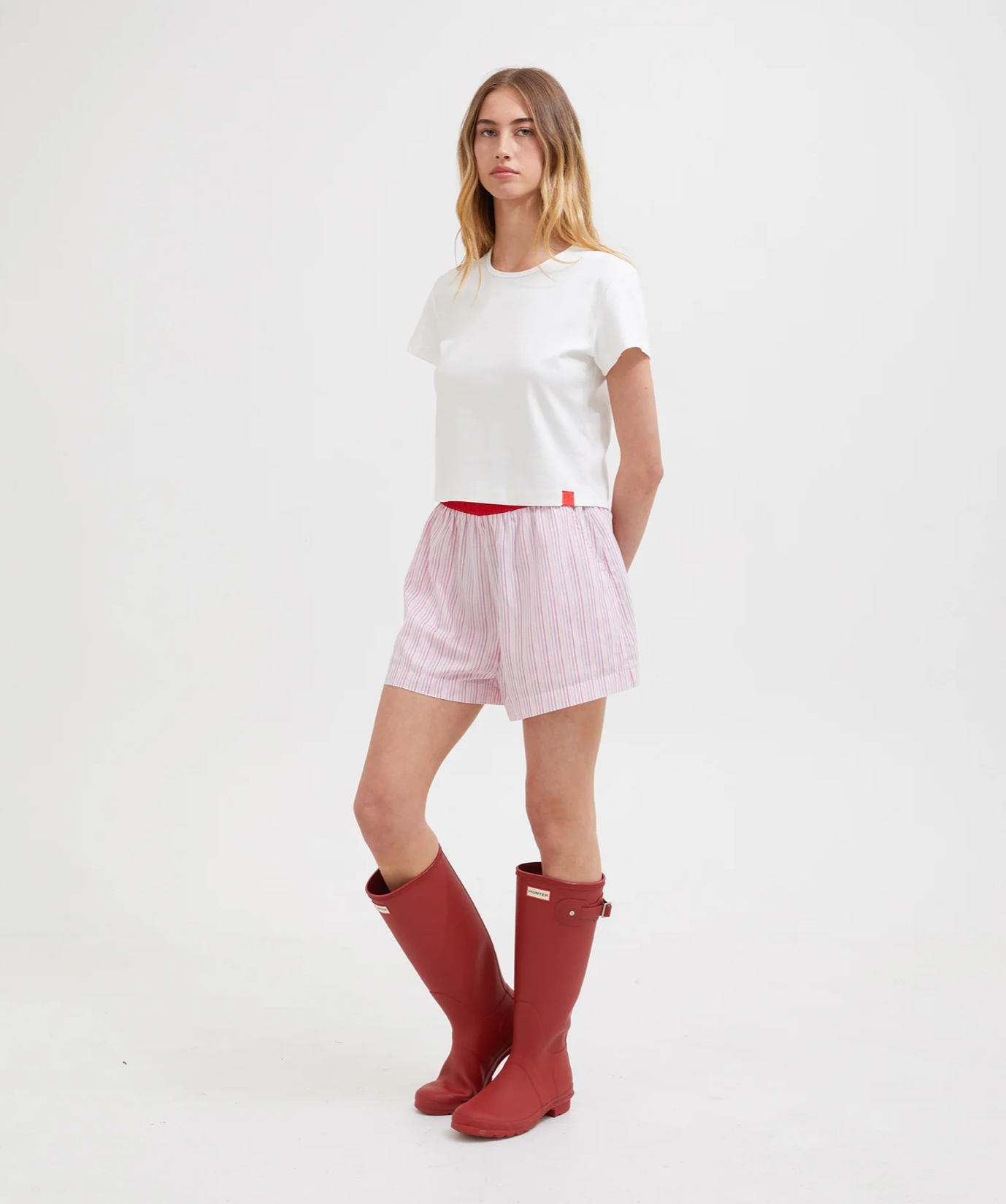 MULTI TENCEL LOUNGE SHORT | PINK MULTI STRIPE