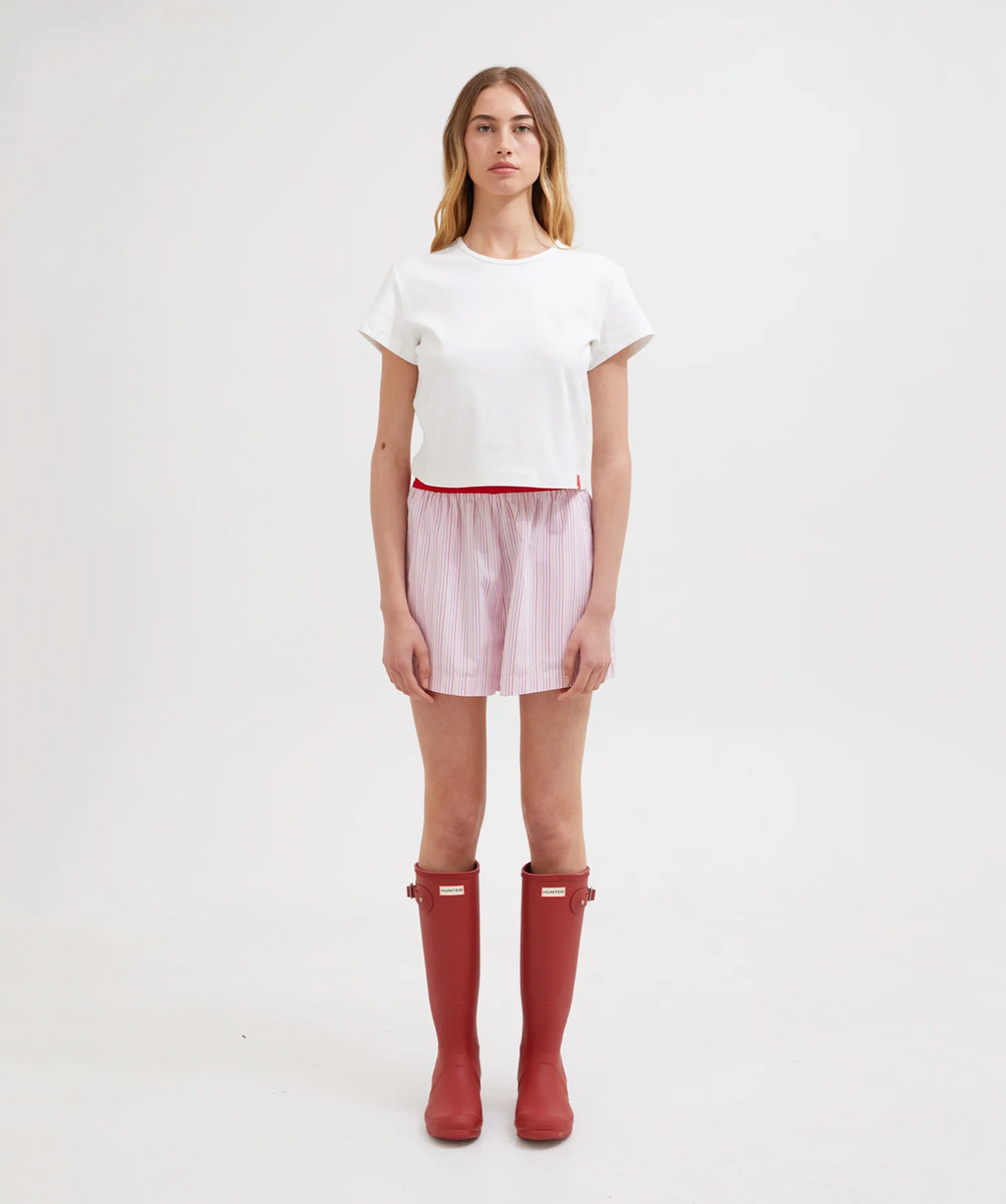 MULTI TENCEL LOUNGE SHORT | PINK MULTI STRIPE