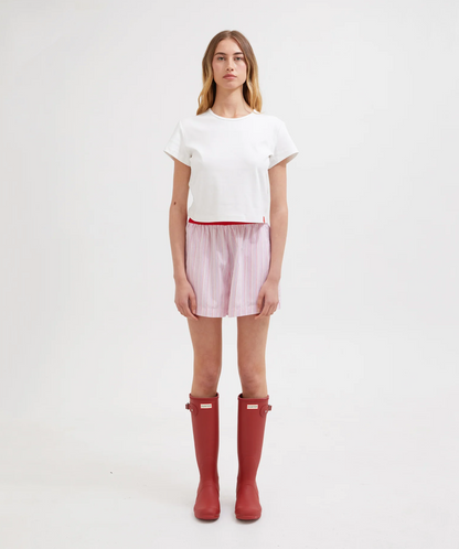 MULTI TENCEL LOUNGE SHORT | PINK MULTI STRIPE