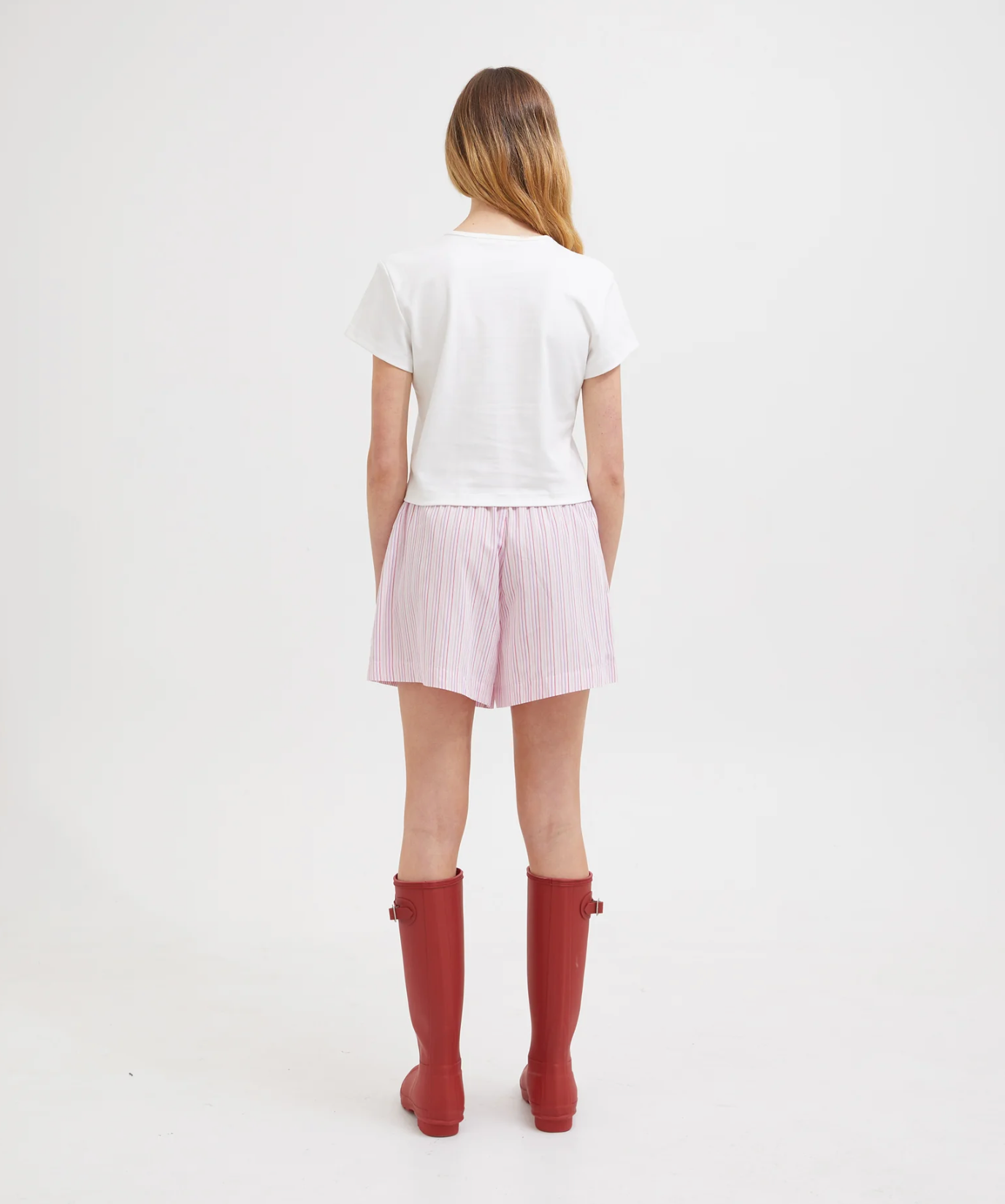 MULTI TENCEL LOUNGE SHORT | PINK MULTI STRIPE