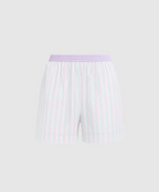 MULTI TENCEL LOUNGE SHORT | PURPLE MULTI STRIPE
