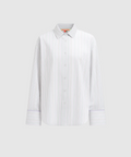MULTI TENCEL LOUNGE SHIRT | LILAC MULTI STRIPE