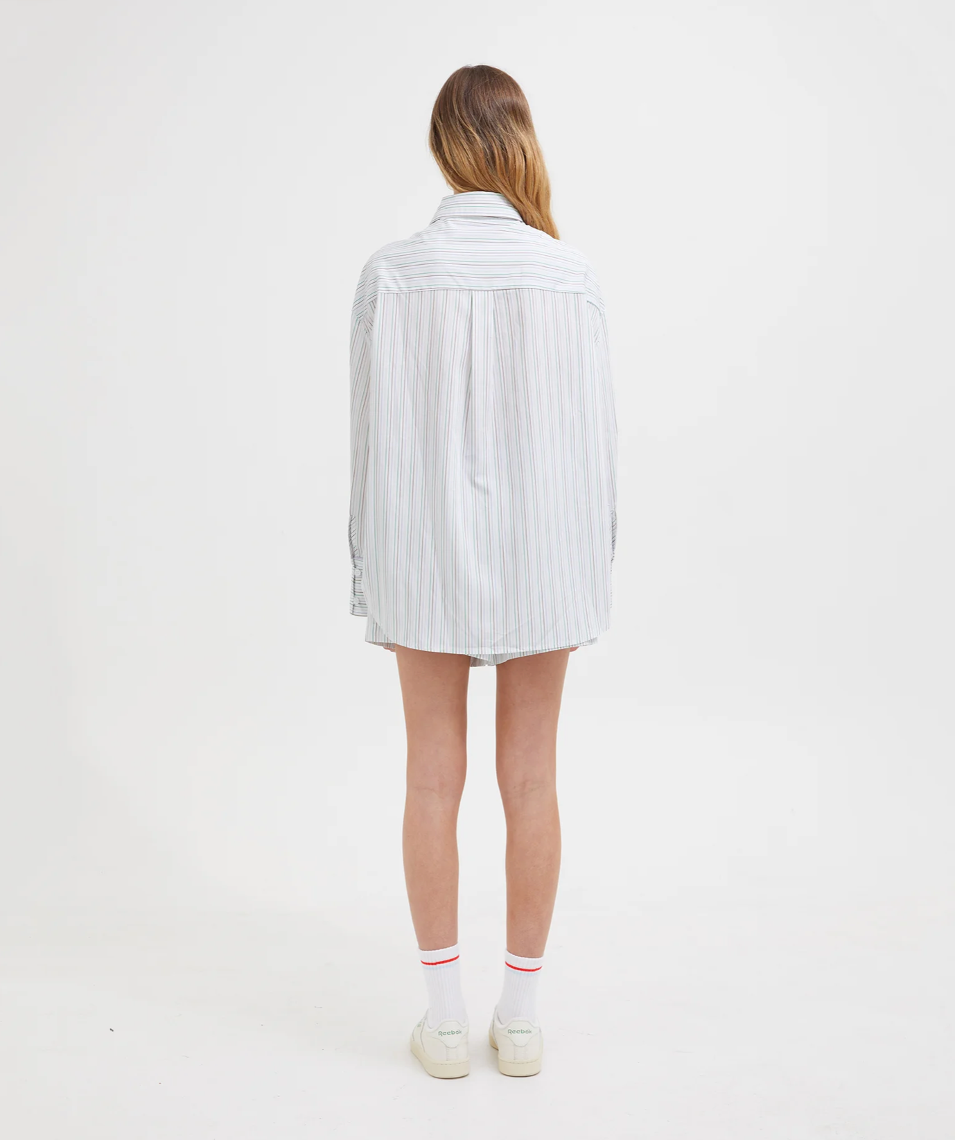 MULTI TENCEL LOUNGE SHIRT | LILAC MULTI STRIPE