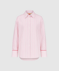 MULTI TENCEL LOUNGE SHIRT | PINK MULITI STRIPE