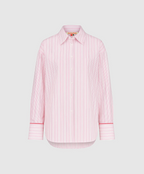 MULTI TENCEL LOUNGE SHIRT | PINK MULITI STRIPE