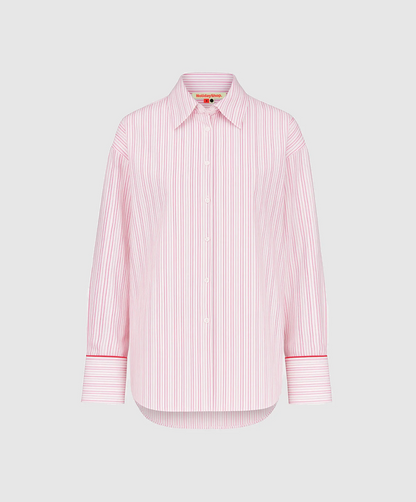 MULTI TENCEL LOUNGE SHIRT | PINK MULITI STRIPE