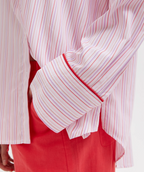 MULTI TENCEL LOUNGE SHIRT | PINK MULITI STRIPE