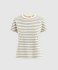 STRIPED STANDARD TEE | STRIPED GREY/BUTTER