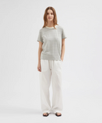 STRIPED STANDARD TEE | STRIPED GREY/BUTTER