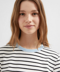 STRIPED STANDARD TEE | STRIPED BLACK/BLUE