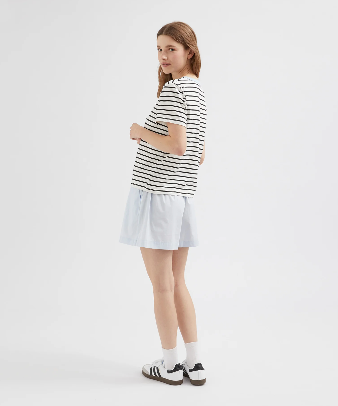 STRIPED STANDARD TEE | STRIPED BLACK/BLUE