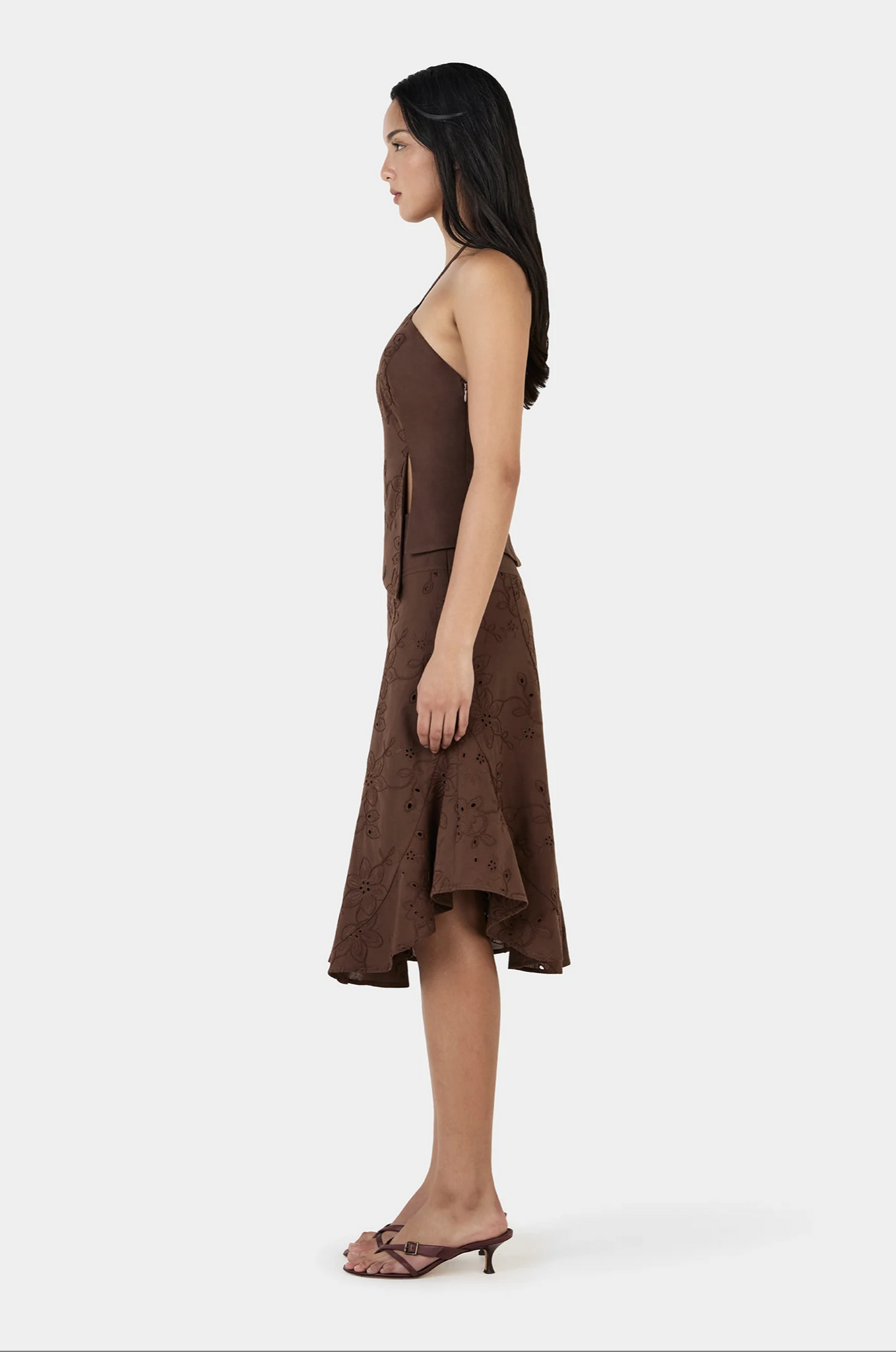 JASMINE MIDI SKIRT | CHOCOLATE ANGLAISE