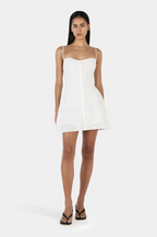 YASH MINI DRESS | WHITE ANGLAISE