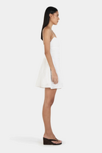YASH MINI DRESS | WHITE ANGLAISE