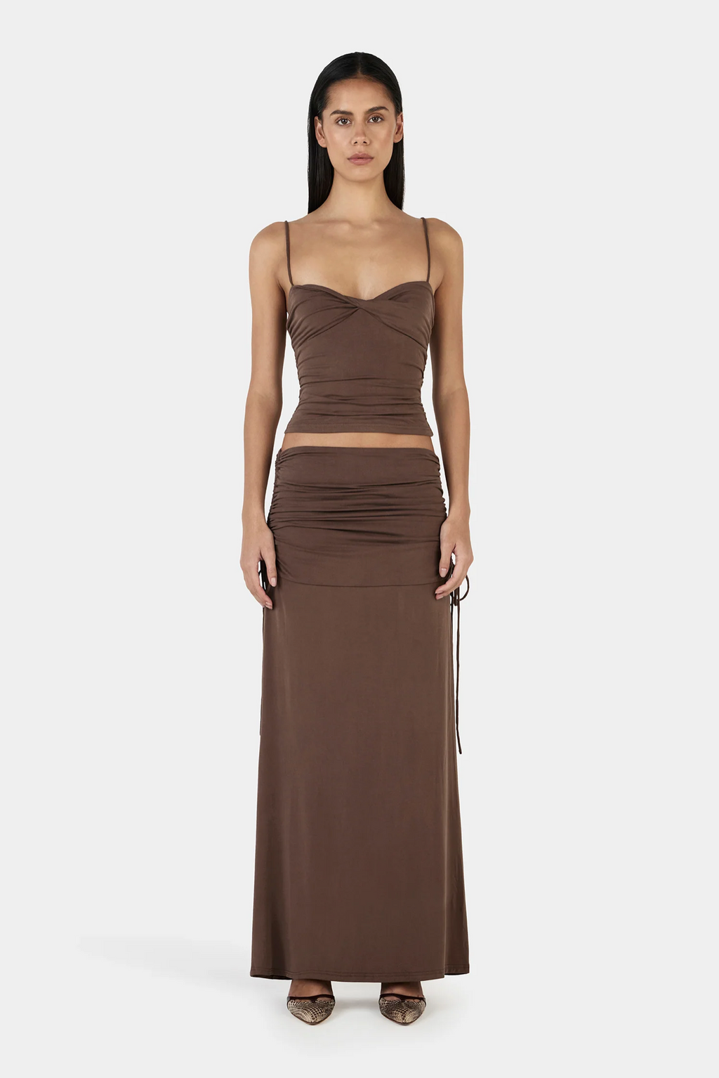 HEATHER MAXI SKIRT | CHOCOLATE