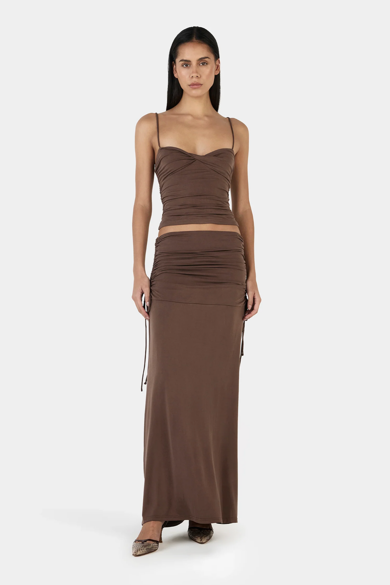 HEATHER MAXI SKIRT | CHOCOLATE