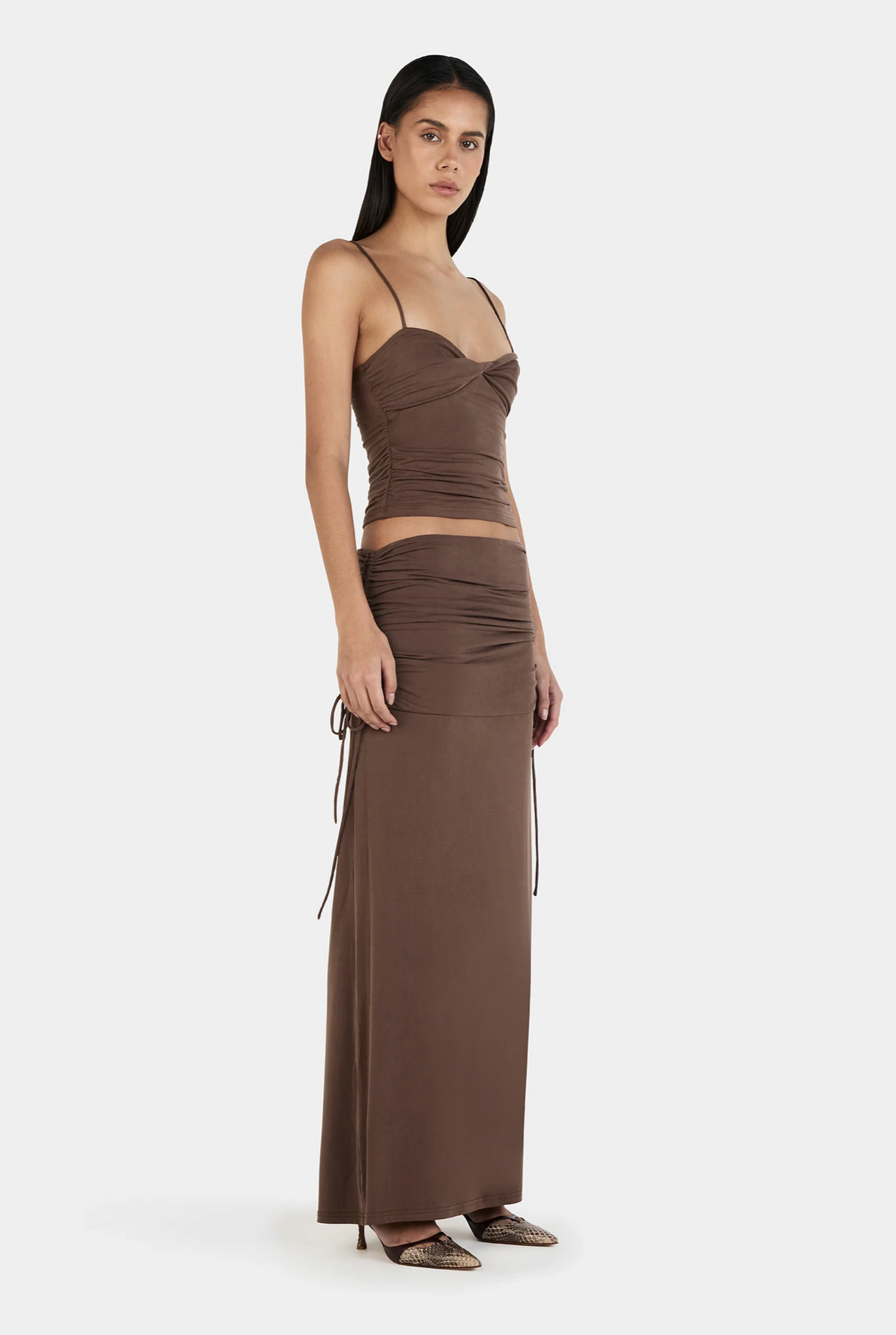 HEATHER MAXI SKIRT | CHOCOLATE