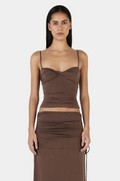 NORINA TOP | CHOCOLATE