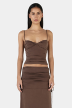 NORINA TOP | CHOCOLATE