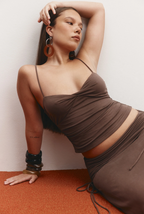 NORINA TOP | CHOCOLATE