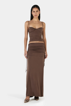 NORINA TOP | CHOCOLATE