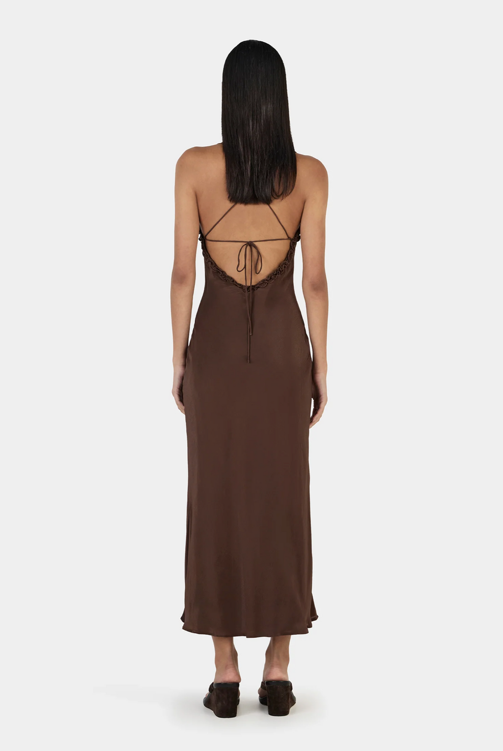 SAMANTHA MIDI DRESS | CHOCOLATE