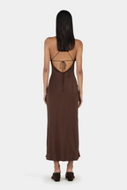 SAMANTHA MIDI DRESS | CHOCOLATE