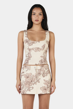 CANDICE CORSET | ROLLING WAVE BEIGE