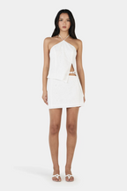 CELINA MINI SKIRT | WHITE ANGLAISE