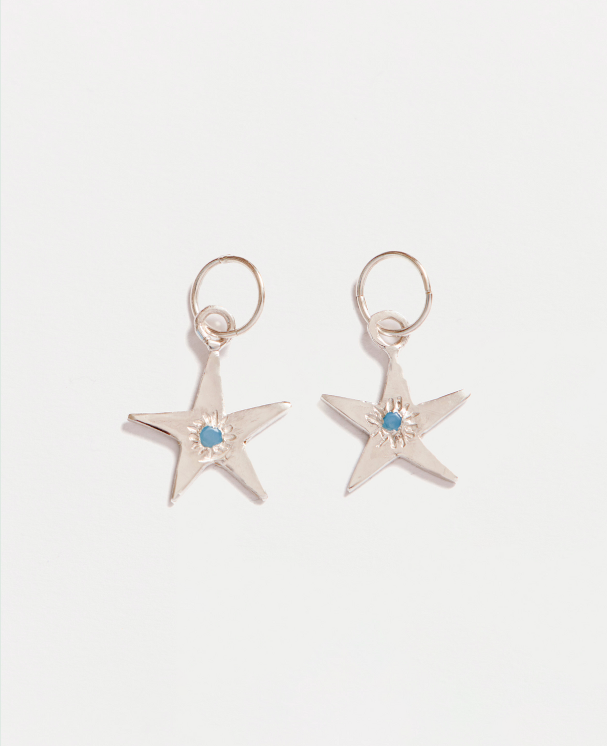 WONKY STAR EARRINGS | BABY BLUE