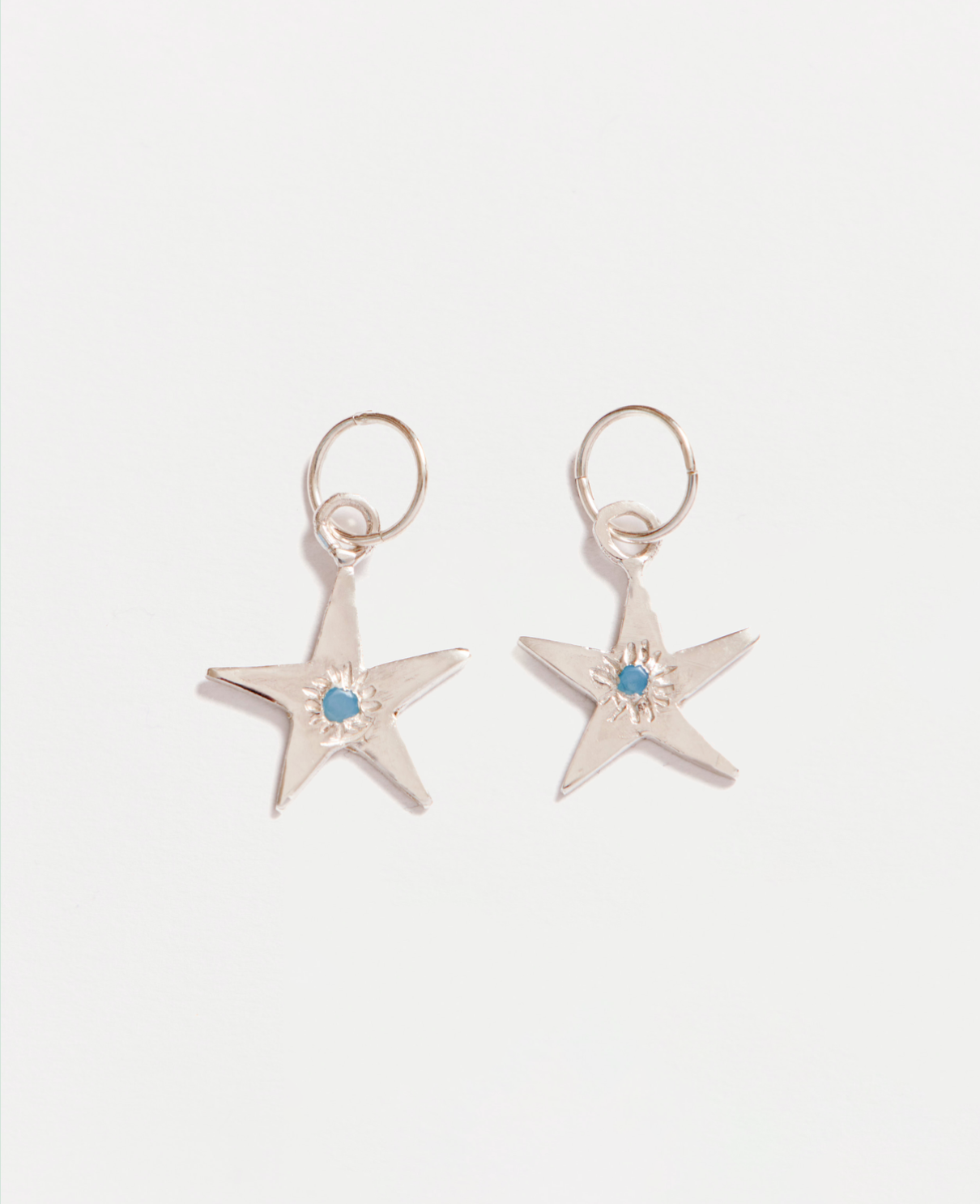 WONKY STAR EARRINGS | BABY BLUE