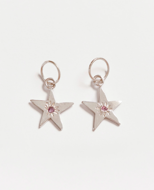 WONKY STAR EARRINGS | BABY PINK
