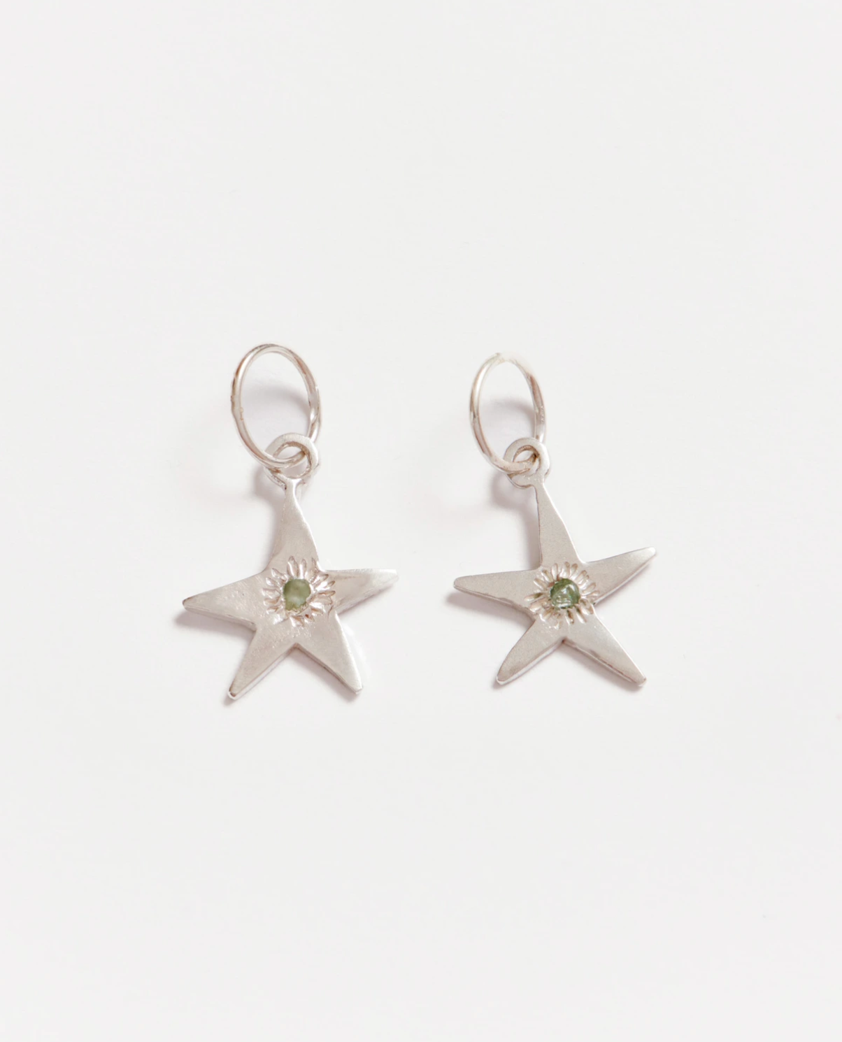 WONKY STAR EARRINGS | LIGHT GREEN