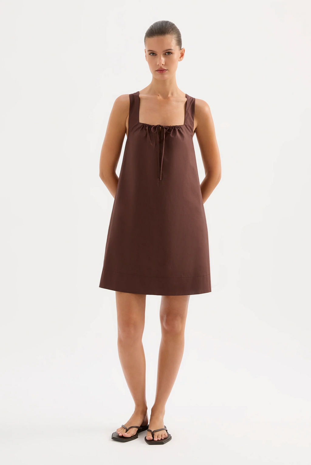 ALEXIS MINI DRESS | CHOCOLATE