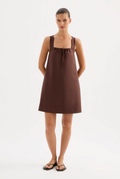 ALEXIS MINI DRESS | CHOCOLATE