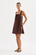ALEXIS MINI DRESS | CHOCOLATE