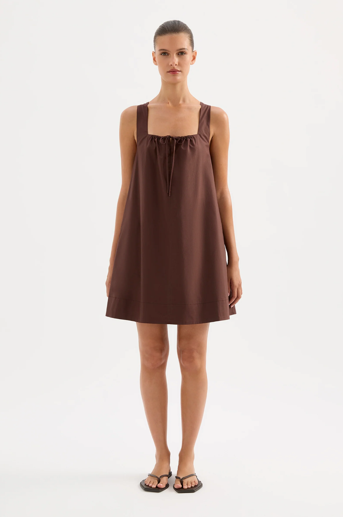 ALEXIS MINI DRESS | CHOCOLATE