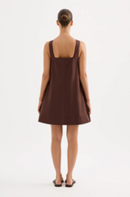 ALEXIS MINI DRESS | CHOCOLATE