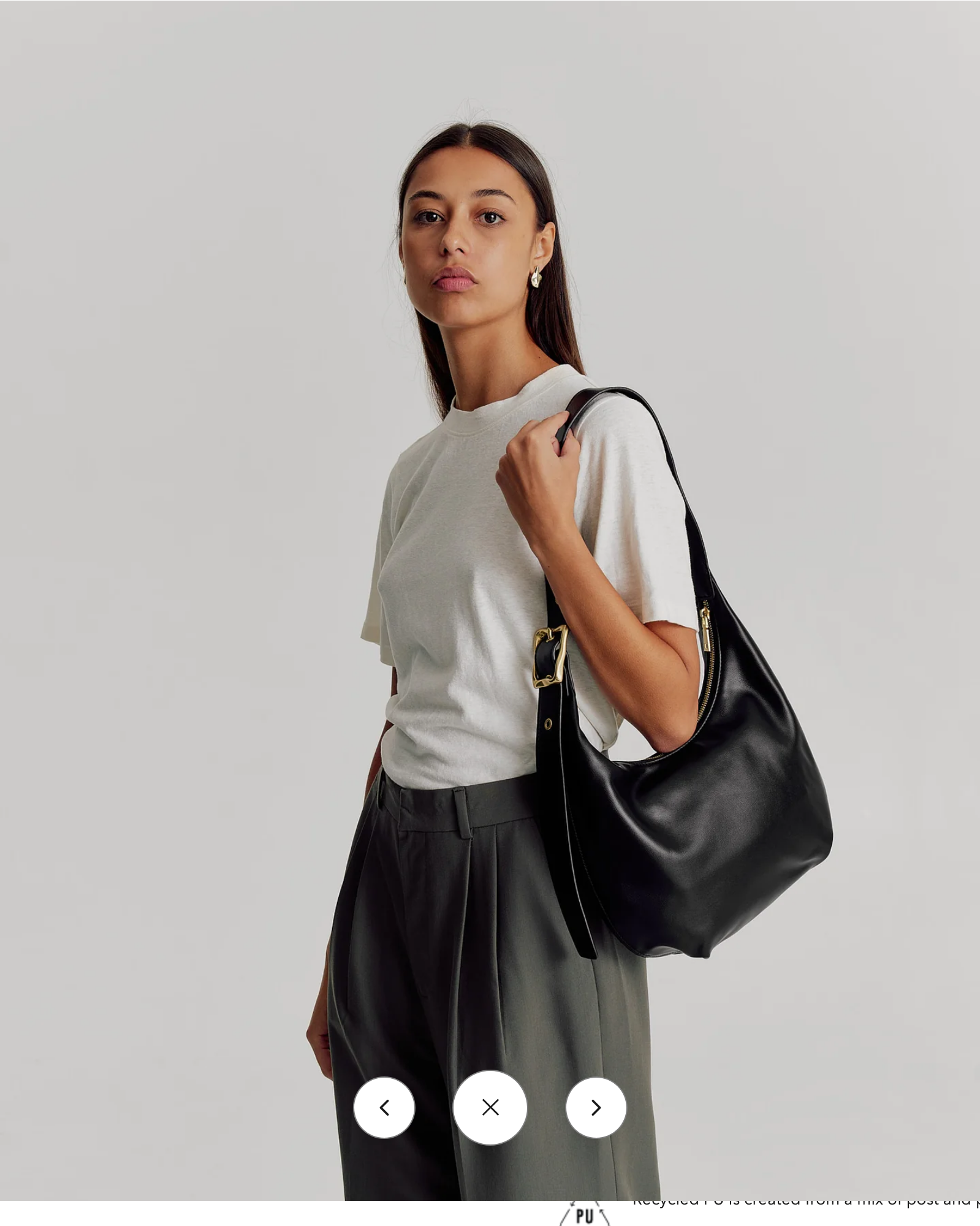 LARGE EVERYDAY CROISSANT BAG | BLACK