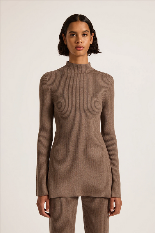 MALO KNIT TUNIC | MOCHA