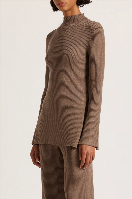 MALO KNIT TUNIC | MOCHA