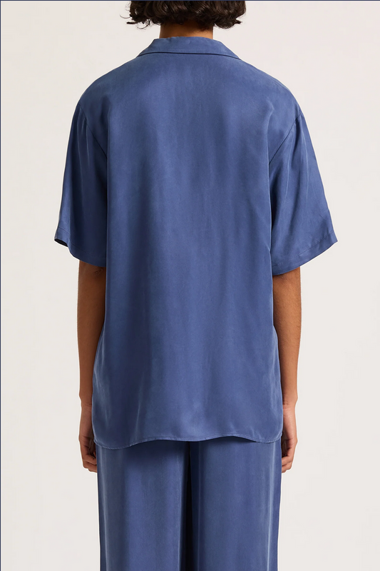 LUCIA CUPRO SHIRT | INDIGO