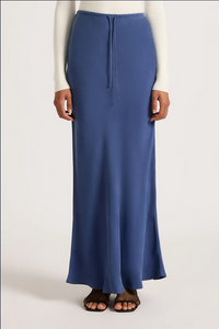 HAYZE CUPRO MAXI SKIRT | INDIGO