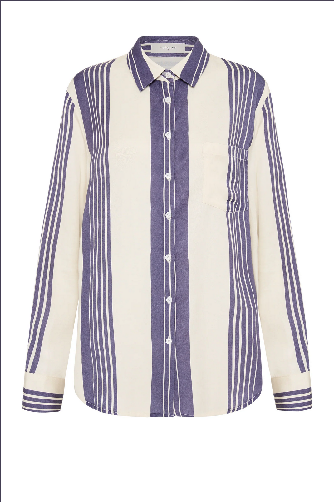 ALBION TENCEL SHIRT | STORM STRIPE