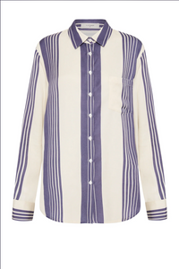 ALBION TENCEL SHIRT | STORM STRIPE