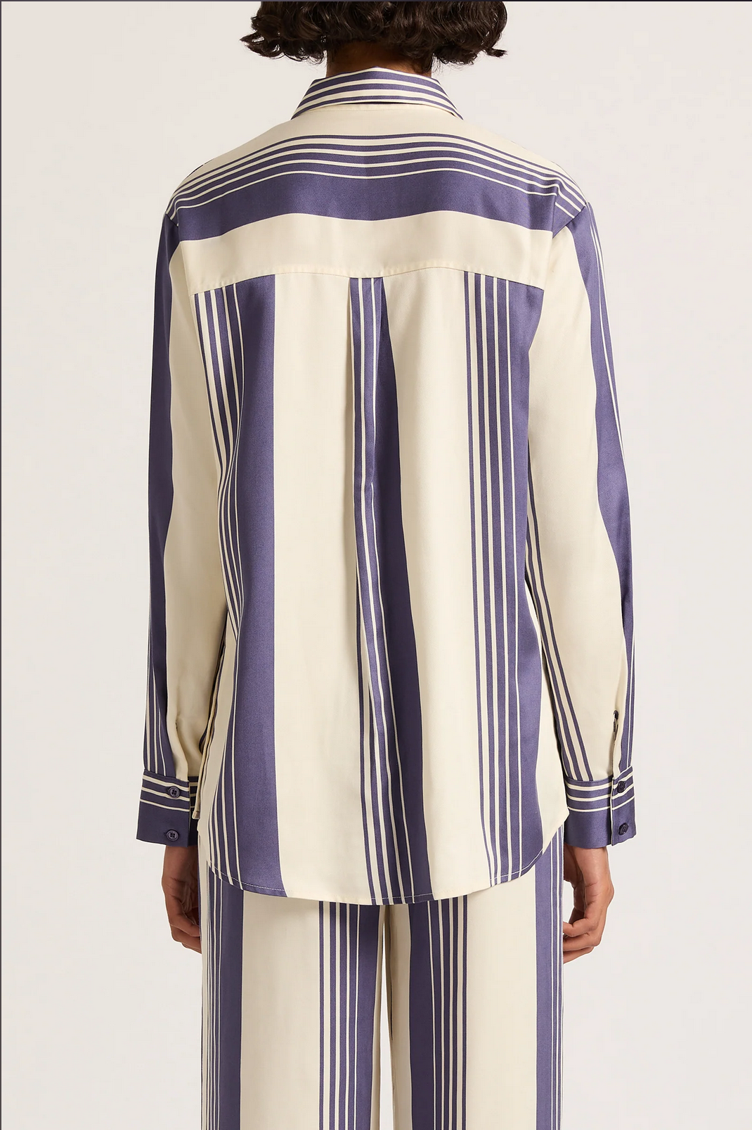 ALBION TENCEL SHIRT | STORM STRIPE