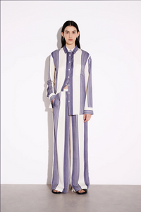 ALBION TENCEL SHIRT | STORM STRIPE