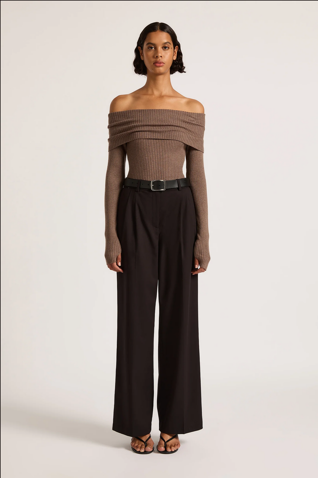 KRISHNA OFF SHOULDER KNIT | MOCHA