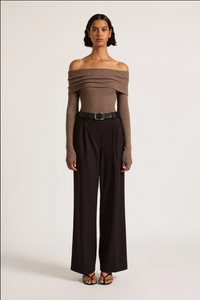 KRISHNA OFF SHOULDER KNIT | MOCHA