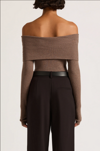 KRISHNA OFF SHOULDER KNIT | MOCHA